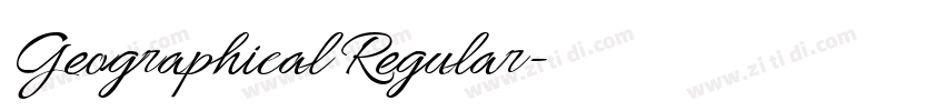 Geographical Regular字体转换